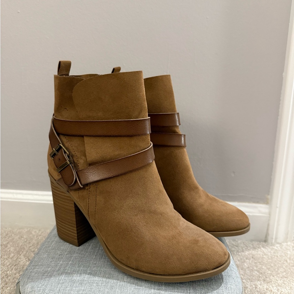 Brown Suede Ankle Boots
